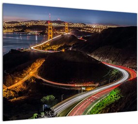 Sklenený obraz - Golden Gate Bridge (70x50 cm)