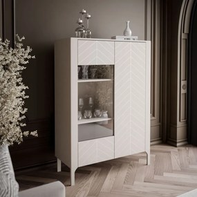 Moderná vitrína MARCIUS 103cm kašmír