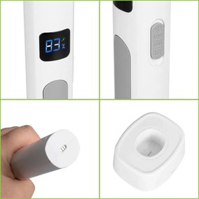 LED elektrický lapač hmyzu 2v1 s LCD, 1200 mAh/5V, biely