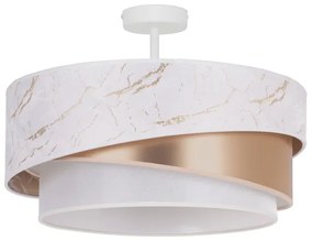 Duolla - Prisadený luster KOBO 1xE27/15W/230V pr. 45 cm biela/zlatá
