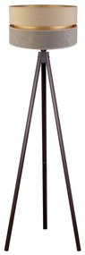 Duolla - Stojacia lampa DUO 1xE27/60W/230V pr. 44 cm béžová/šedá/wenge