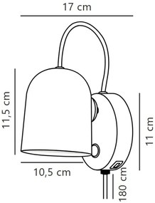 DFTP by Nordlux - Nástenné bodové svietidlo ANGLE 1xGU10/25W/230V čierna
