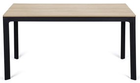 Záhradná jedálenská súprava pre 4 osoby s čiernou stoličkou Joanna a stolom Thor, 147 x 90 cm