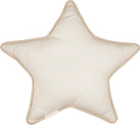Boho vankúš hviezda s bublinkami vanilka 50 cm