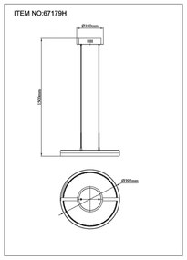 Globo 67179H - LED závesné svietidlo na lanku DELLA LED/40W/230V 3000/4000/6000K priemer 39,7 cm