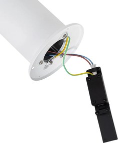 Stojanové vonkajšie svietidlo biele s opálovým tienidlom 30 cm IP44 - Odense