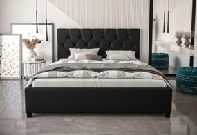 Čalúnená posteľ SWIFT + matrace + rošt, 160x200, sioux black