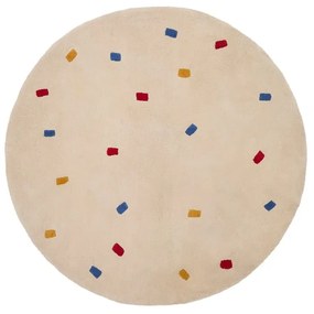 Krémový bavlnený detský koberec ø120 cm Luli – Kave Home