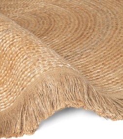 Hanse Home, Kusový koberec Jute Braided 106332 Natural Gold kruh, 200x200 (priemer) kruh, béžová, chodba / predsieň