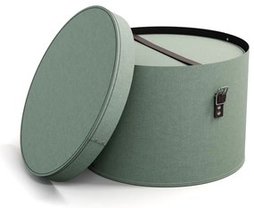 Kartónové úložné boxy s vekom v mentolovej farbe v súprave 2 ks ø 37,5x25,5 cm Rut – Bigso Box of Sweden