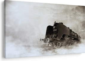 Obraz - Vlak v hmle (90x60 cm)