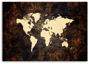 Gario Obraz na plátne Hnedá mapa sveta Rozmery: 60 x 40 cm