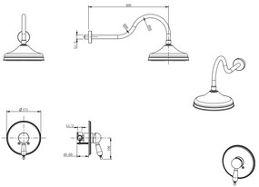 F-Design Lacrima, podomietková sprchová sada, chróm lesklý, FD1-LRA-7PASET2-11