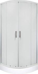 Novoterm Štvrťkruhový sprchovací kút NV-Malibu 90x90 chróm/textúra + vanička