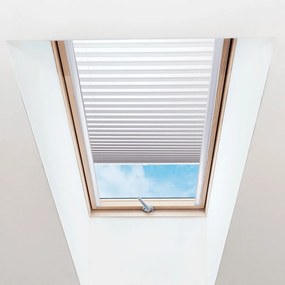 FOA Plisé roleta na strešné okná, Priesvitná, Svetlo šedá, P 008 , 100 x 80 cm