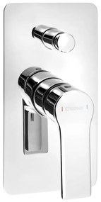 Podomietková sprchová batéria v lesklej striebornej farbe (2 výstupy) Pax – Sapho