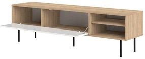 TV stolík v dekore duba v bielo-prírodnej farbe 165x40 cm Ampère – TemaHome
