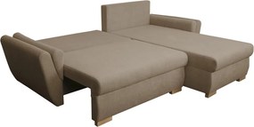 Rohová sedačka Helvetius, svetlo hnedá látka