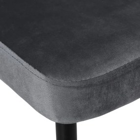 Jedálenská stolička LINCOLN zamatová, grafitová