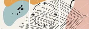 Obraz - Ilustrácia listu (s hodinami) (90x30 cm)