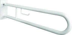 Bemeta Design HELP: Madlo, 750 mm, v tvare U, s držiakom TP, sklopné, s krytkou, biela - 301407303
