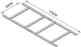 Základňa BBSH-ZDB2 pre záhradný domček BestBerg ZDB-2 / 69 × 175 cm / oceľ / strieborná