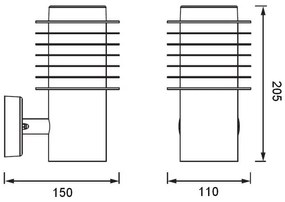 Ledvance - LED Vonkajšie nástenné svietidlo RONDO LED/9W/230V IP44 antracit