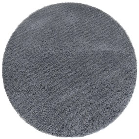 Tmavosivý okrúhly koberec Alpaka Rozmer: 90