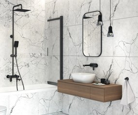 Deante Vaňová zástena Prizma 2-dielna, posuvná 100x140 cm - KTJ N73R Čierna