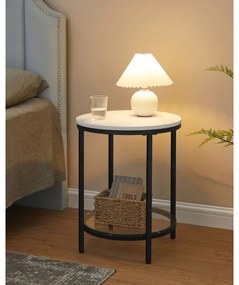 Odkladací stolík SID čierna/biela