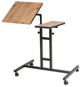 Polohovateľný stôl GLEN 87x67 cm hnedá/čierna