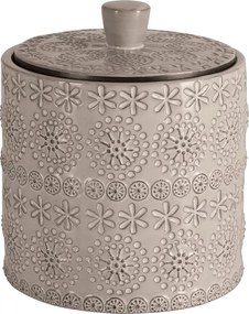 Béžový porcelánový kúpeľňový organizér na vatové tampóny Relief – Spirella