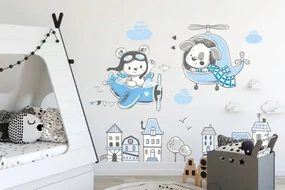 Dekoračná nálepka na stenu lietajúci psíčkovia 60 x 120 cm
