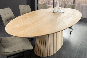 Luxusný jedálenský stôl ART DEKO 220 cm – masívne mango a akácia, oválny