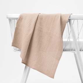 Biante Mušelínová plienka/dečka Nature MSN-068 Púdrovo béžová - ZVÝHODNENÁ SADA 3 KS 70x70 cm - Sada 3 ks