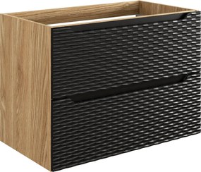 Comad Kúpeľňová skrinka pod umývadlo Ocean Black 80 čierna/dub olejovaný