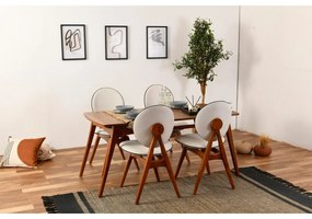Súprava jedálenských stoličiek Touch Cream aWalnut, 2 ks