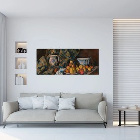 Obraz - Paul Cézanne, Still Life with Apples and Peaches, reprodukcia (120x50 cm)
