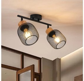 Brilagi - Bodové svietidlo BASKLITE 2xE27/15W/230V kaučukovník/čierna