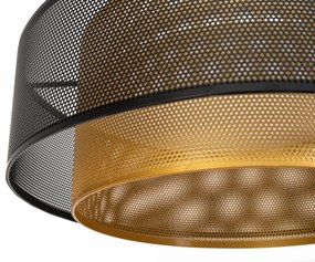 Toolight, LED závesné stropné svietidlo 40cm APP1000-CP, čierna-zlatá, OSW-07551