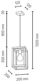 Spot-Light 61540174 - Luster na lanku KAGO 1xE27/60W/230V matný dub