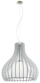 Eglo 61716 - Luster na lanku TINDORI 1xE27/60W/230V pr. 60 cm biela EG61716