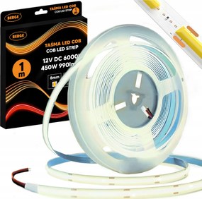 BERGE LED pásik COB Neon 12V - 480D - 9W/m - IP20 - 1m - 990lm - studená farba
