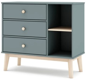 Detská komoda sivozelená 90x81x40 cm Esteban – Marckeric