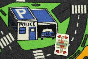 Vopi, AKCIA: 100x120 cm Koberec metráž City life - neúčtujeme odrezky z role, šíře, viacfarebná, filc, detská izba