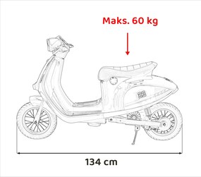 Ramiz Vozidlo Scooter Retro 23 Ružová