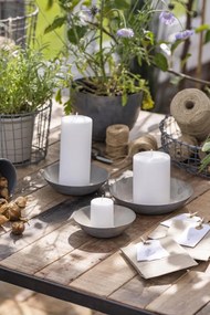 IB Laursen Biela stĺpová sviečka WHITE 6cm