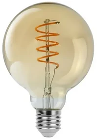 Rabalux Dekoratívna LED filament žiarovka s točeným vláknom, jantárová, E27, G95, 4 W, 350lm