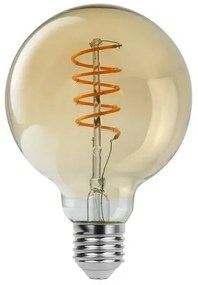 Rabalux Dekoratívna LED filament žiarovka s točeným vláknom, jantárová, E27, G95, 4 W, 350lm