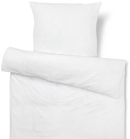 Krepová posteľná bielizeň, biela, štandardná veľkosť
